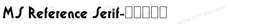 MS Reference Serif字体转换